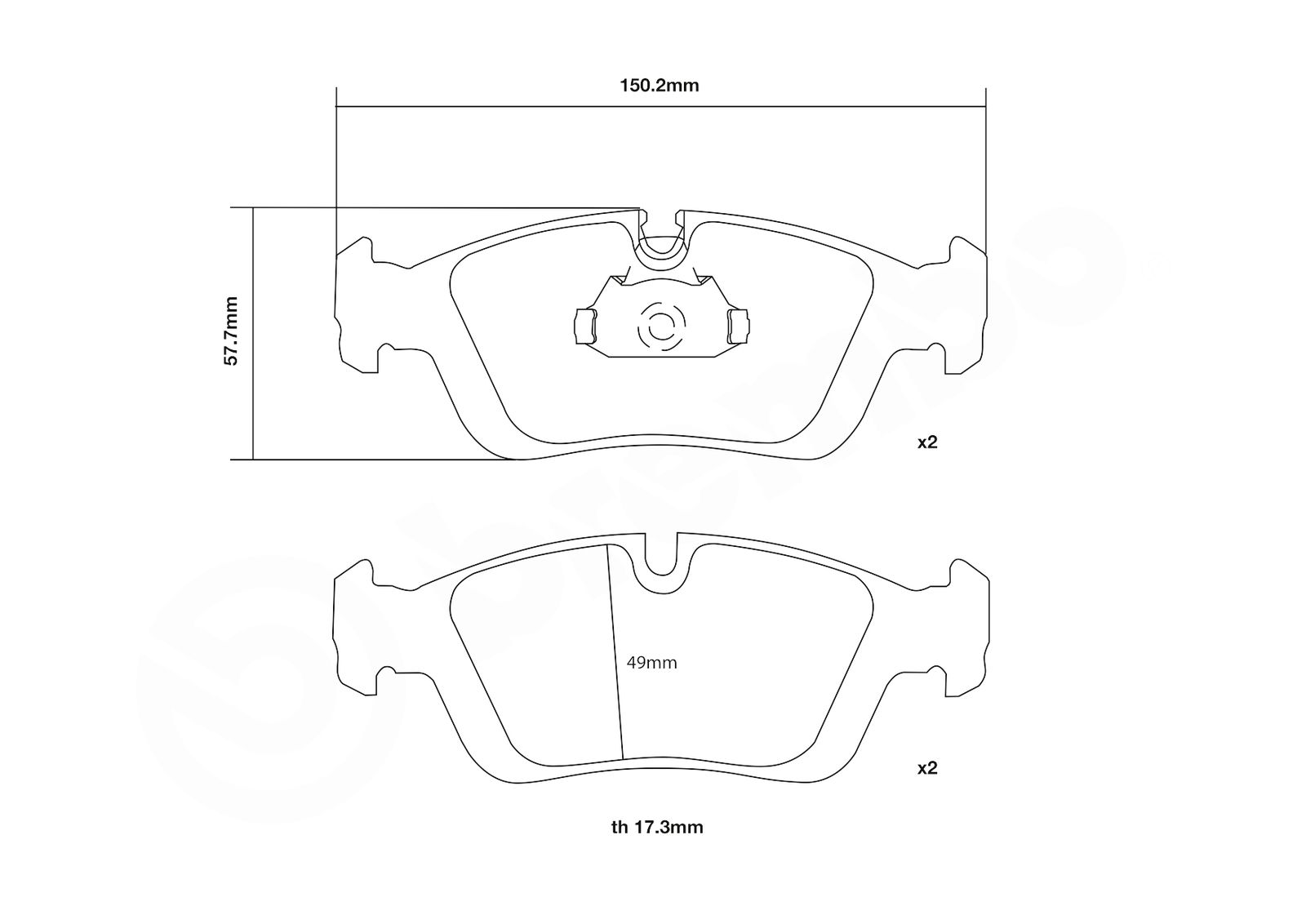 BREMBO 07.B314.31 - Hochleistungs-Bremsbelagsatz