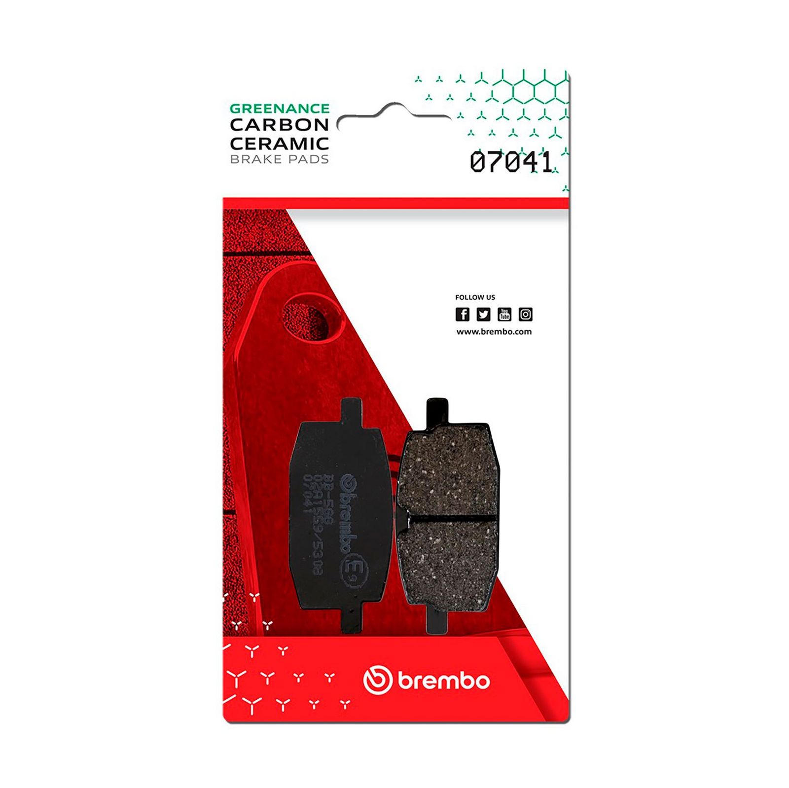 BREMBO 07041 - Bremsbelagsatz, Scheibenbremse