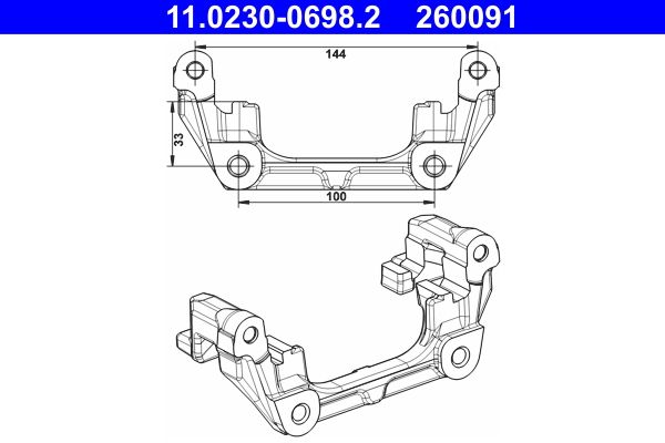 ATE 11.0230-0698.2 - Halter, Bremssattel