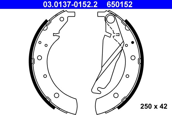 ATE 03.0137-0152.2 - Bremsbackensatz