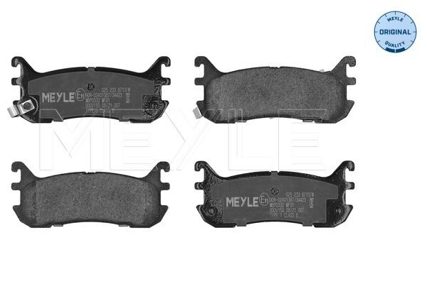 MEYLE 025 233 8713/W - Bremsbelagsatz, Scheibenbremse