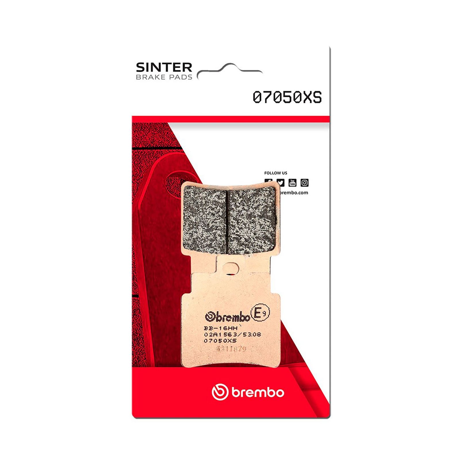 BREMBO 07050XS - Bremsbelagsatz, Scheibenbremse