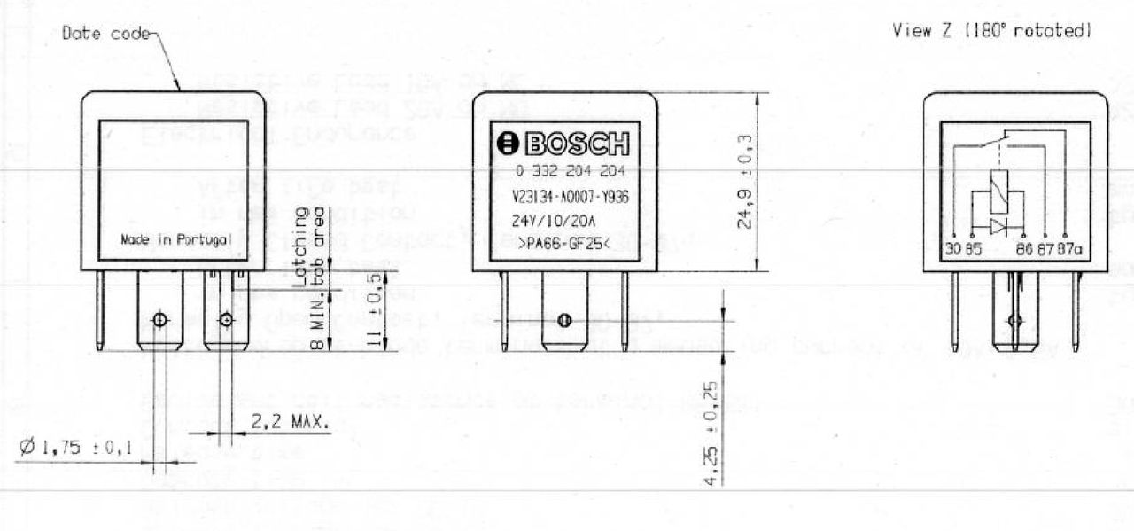 BOSCH 0 332 204 204 - Relais, Arbeitsstrom