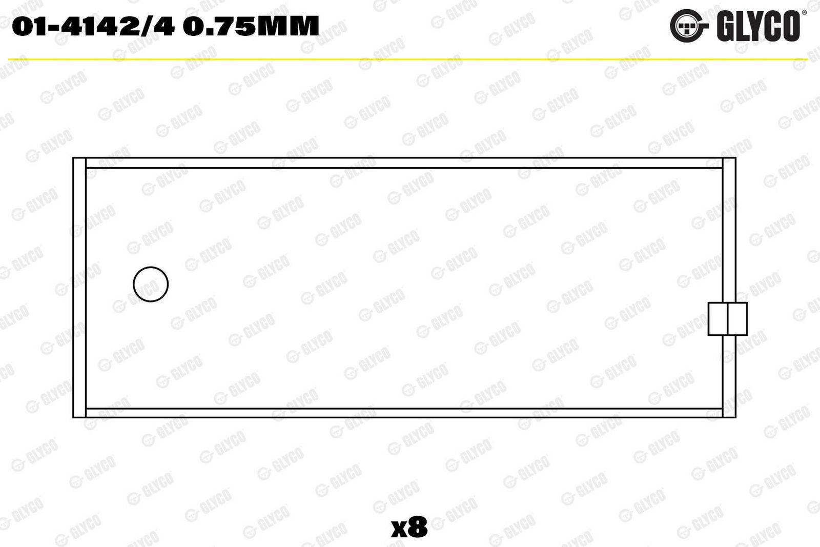 GLYCO 01-4142/4 0.75mm - Pleuellagerschale