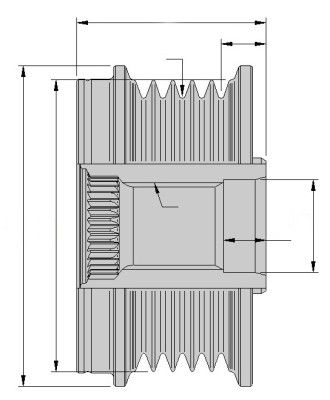 HELLA 9XU 358 038-721 - Generatorfreilauf