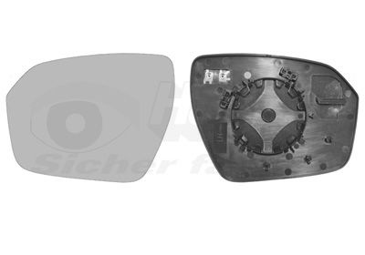 VAN WEZEL 0251837 - Spiegelglas, Außenspiegel