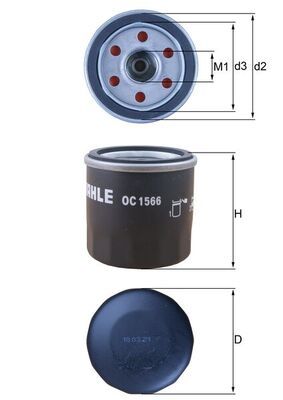 KNECHT OC 1566 - Ölfilter