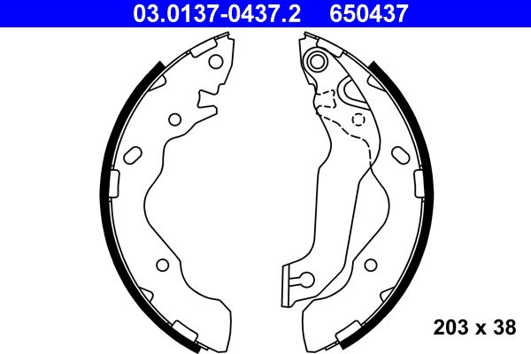 ATE 03.0137-0437.2 - Bremsbackensatz