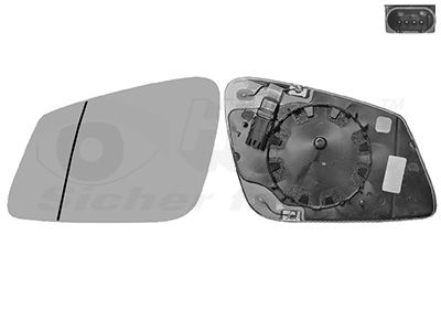 VAN WEZEL 0617867U - Spiegelglas, Außenspiegel