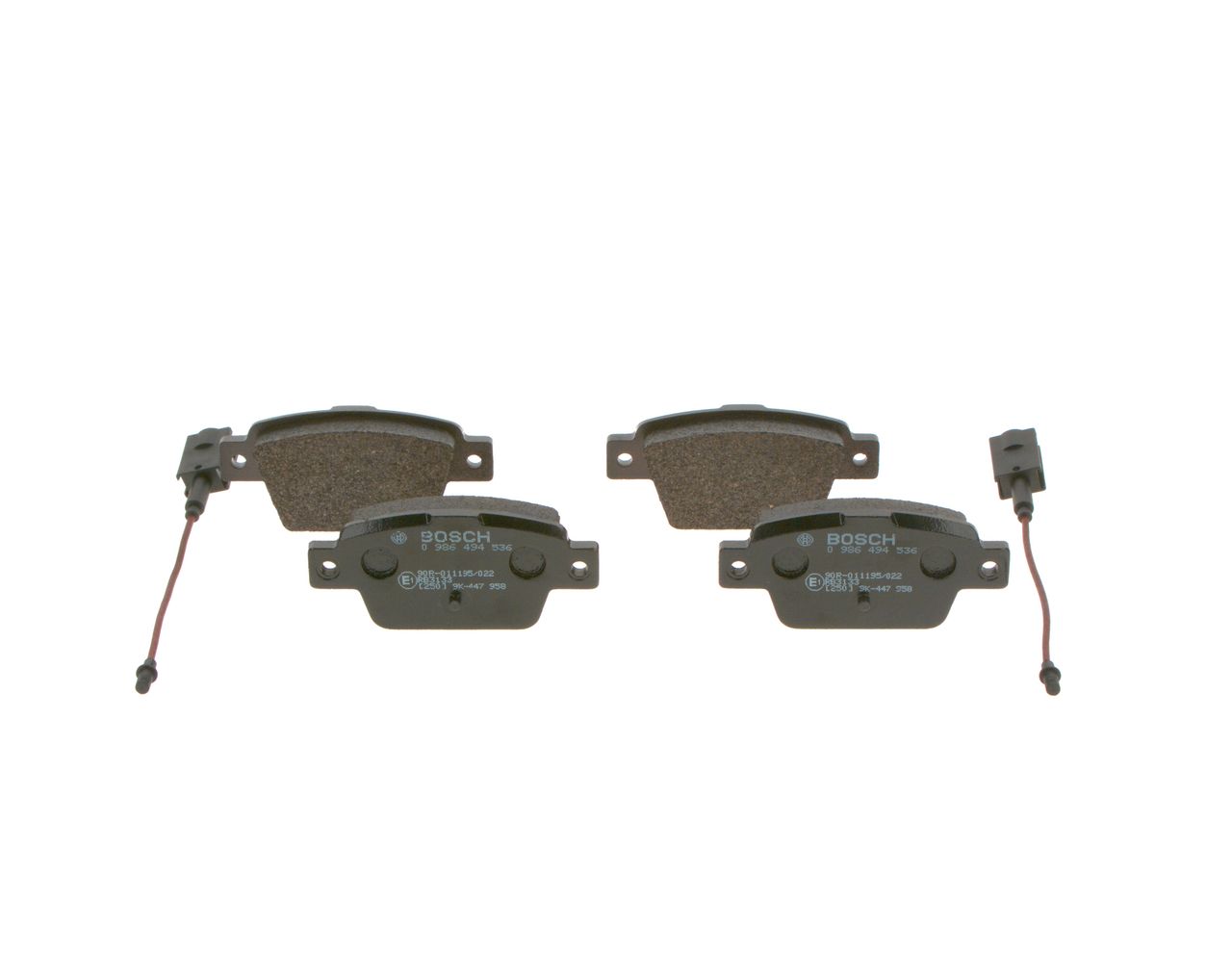 BOSCH 0 986 494 536 - Bremsbelagsatz, Scheibenbremse