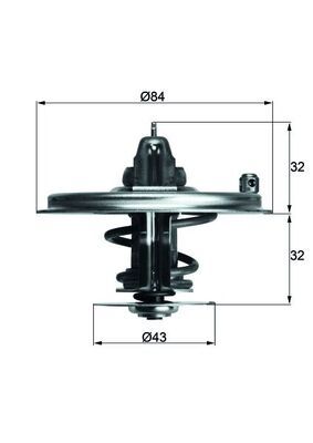 MAHLE TX 36 71D - Thermostat, Kühlmittel