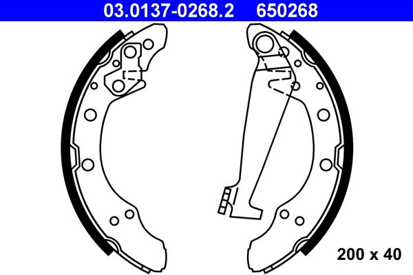 ATE 03.0137-0268.2 - Bremsbackensatz