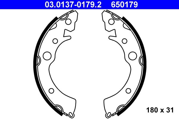 ATE 03.0137-0179.2 - Bremsbackensatz