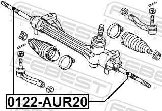 FEBEST 0122-AUR20 - Axialgelenk, Spurstange