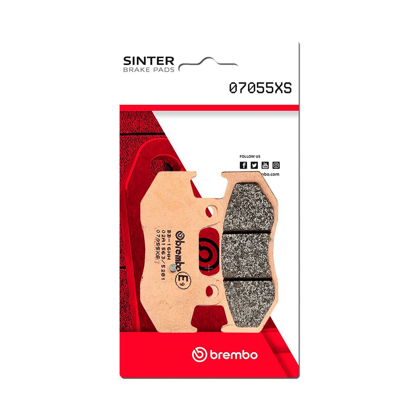 BREMBO 07055XS - Bremsbelagsatz, Scheibenbremse