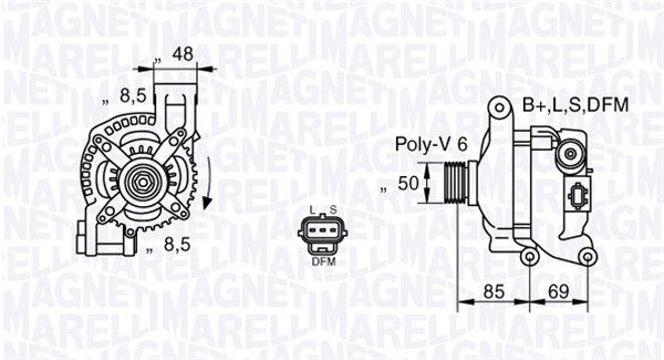 MAGNETI MARELLI 063377420010 - Generator