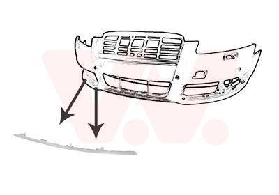 VAN WEZEL 0340582 - Zier-/Schutzleiste, Stoßfänger