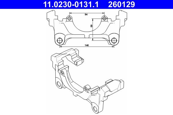 ATE 11.0230-0131.1 - Halter, Bremssattel