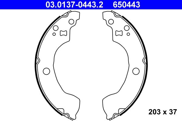 ATE 03.0137-0443.2 - Bremsbackensatz