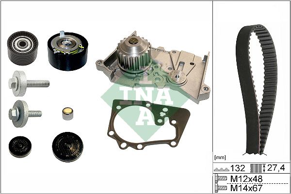 Schaeffler INA 530 0639 30 - Wasserpumpe + Zahnriemensatz