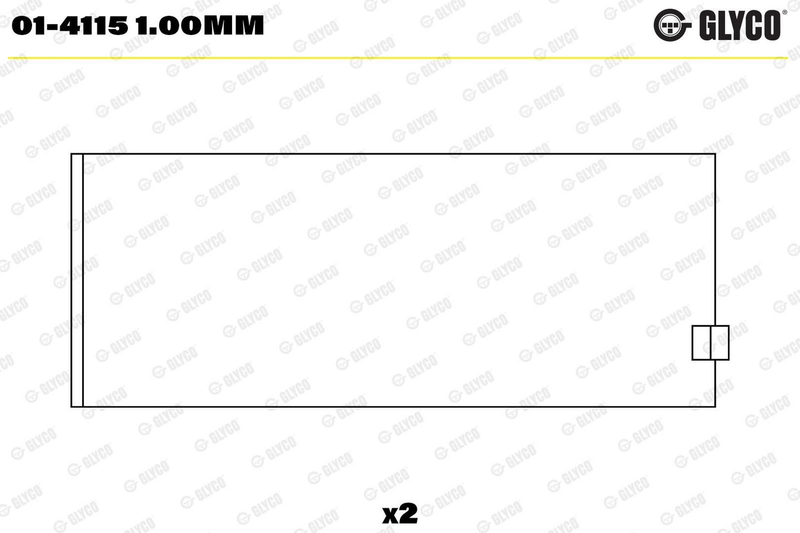 GLYCO 01-4115 1.00mm - Pleuellagerschale