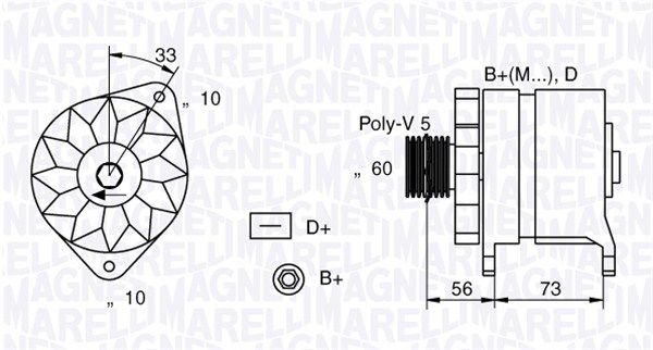 MAGNETI MARELLI 063321155010 - Generator