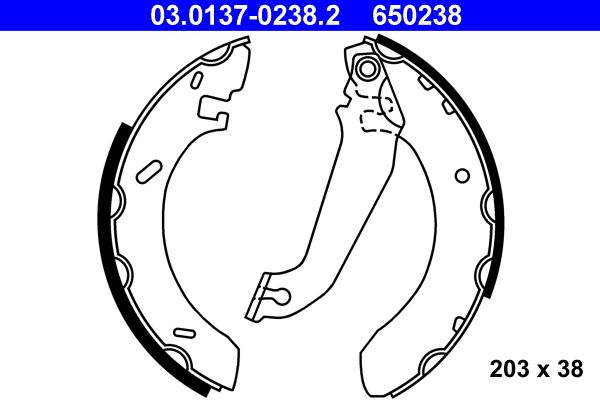 ATE 03.0137-0238.2 - Bremsbackensatz