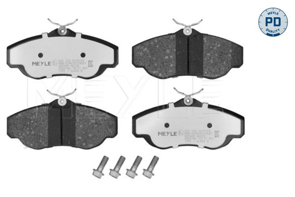 MEYLE 025 234 5219/PD - Bremsbelagsatz, Scheibenbremse