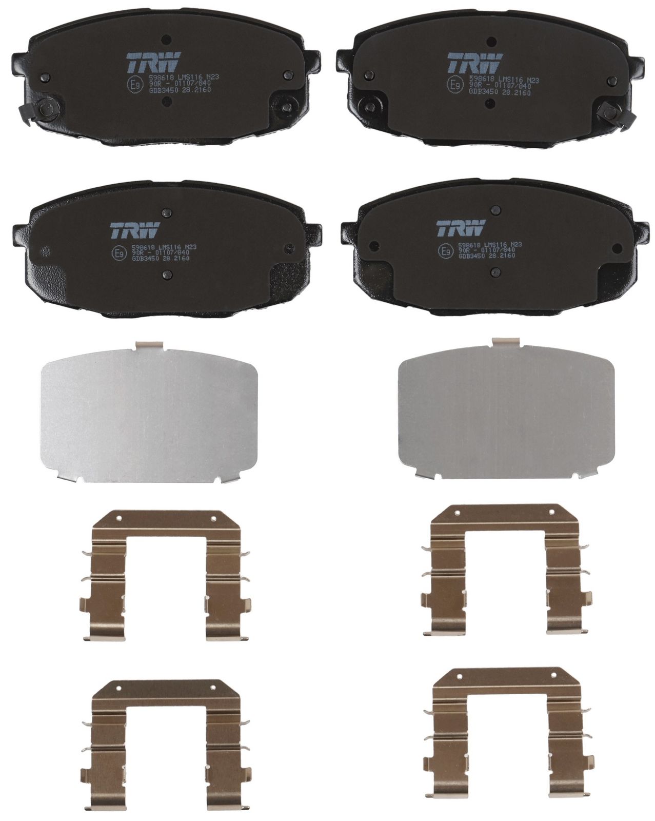 TRW GDB3450 - Bremsbelagsatz, Scheibenbremse