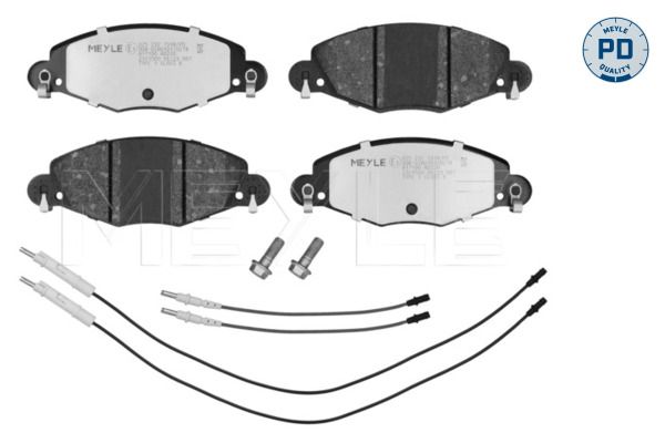 MEYLE 025 232 7318/PD - Bremsbelagsatz, Scheibenbremse