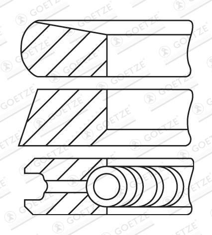 GOETZE ENGINE 08-435200-10 - Kolbenringsatz