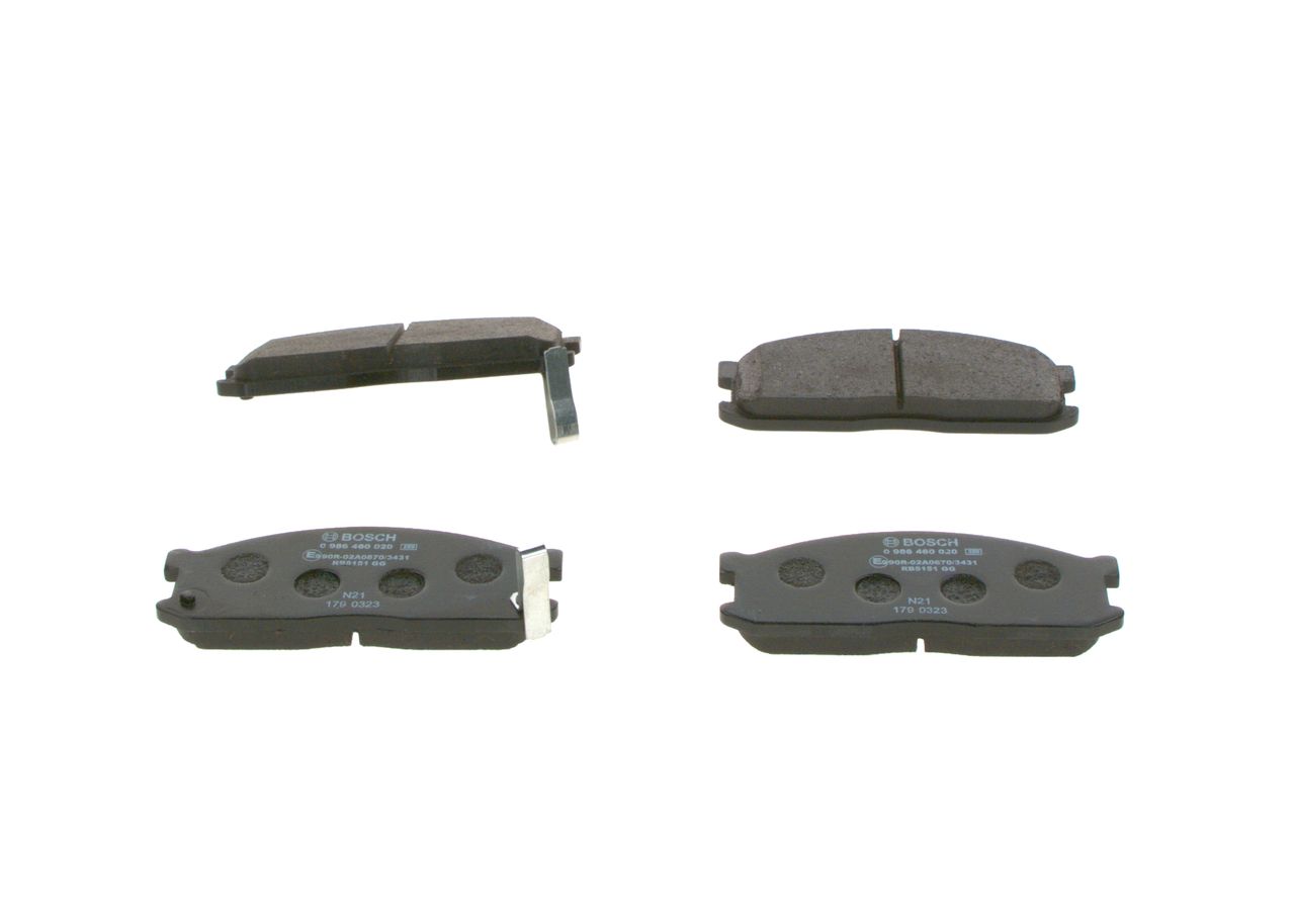 BOSCH 0 986 460 020 - Bremsbelagsatz, Scheibenbremse