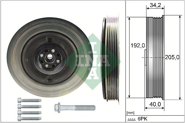 Schaeffler INA 544 0504 20 - Riemenscheibe, Kurbelwelle