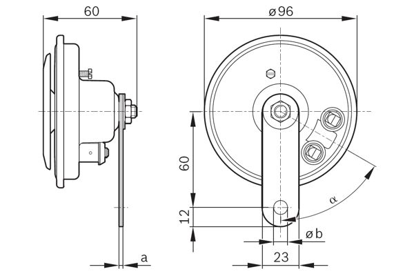 BOSCH 0 986 320 133 - Horn