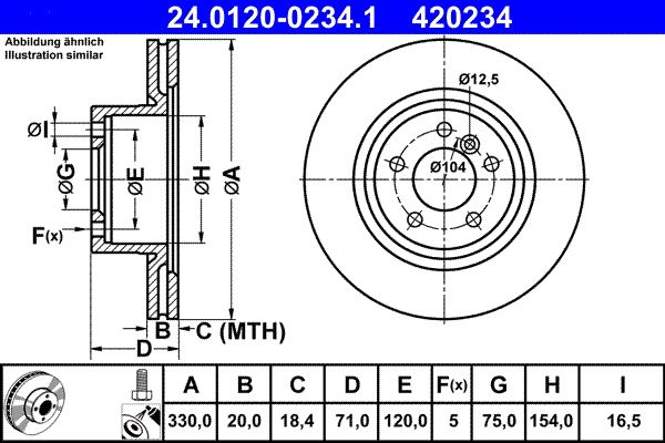 ATE 24.0120-0234.1 - Bremsscheibe