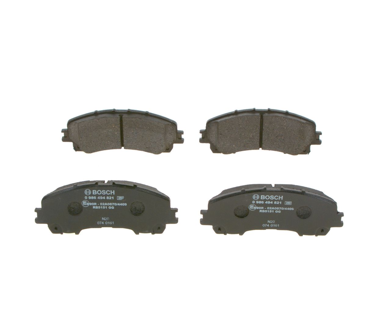 BOSCH 0 986 494 821 - Bremsbelagsatz, Scheibenbremse