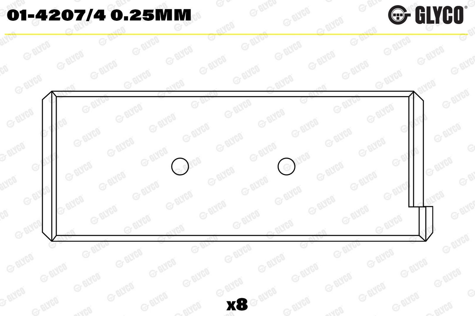 GLYCO 01-4207/4 0.25mm - Pleuellagerschale