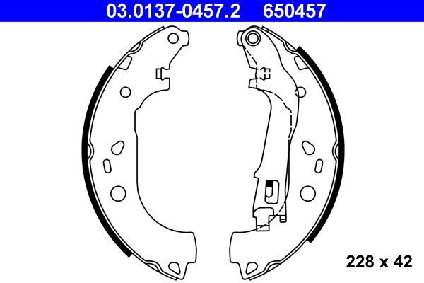 ATE 03.0137-0457.2 - Bremsbackensatz