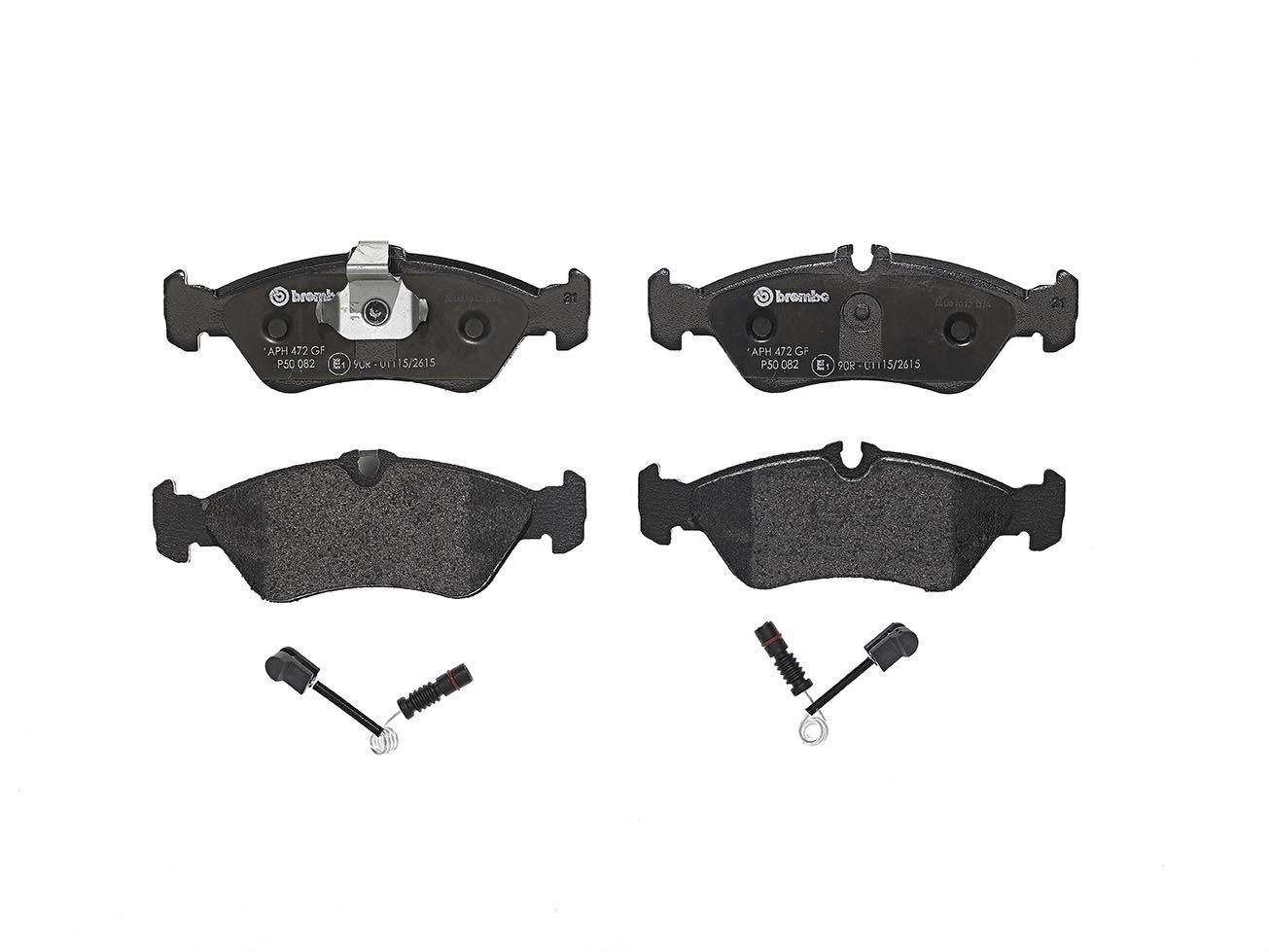 BREMBO P 50 082 - Bremsbelagsatz, Scheibenbremse