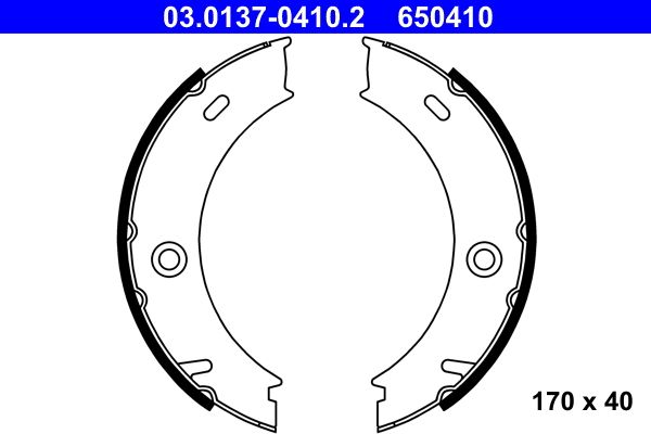 ATE 03.0137-0410.2 - Bremsbackensatz, Feststellbremse