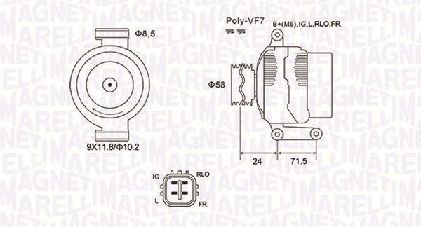 MAGNETI MARELLI 063731965010 - Generator