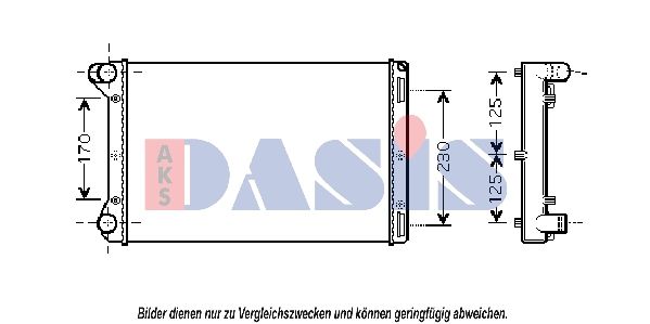 AKS DASIS 080078N - Kühler, Motorkühlung