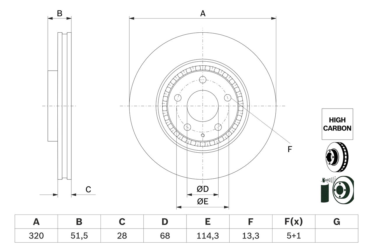 BOSCH 0 986 479 H02 - Bremsscheibe