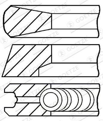 GOETZE ENGINE 08-146300-10 - Kolbenringsatz