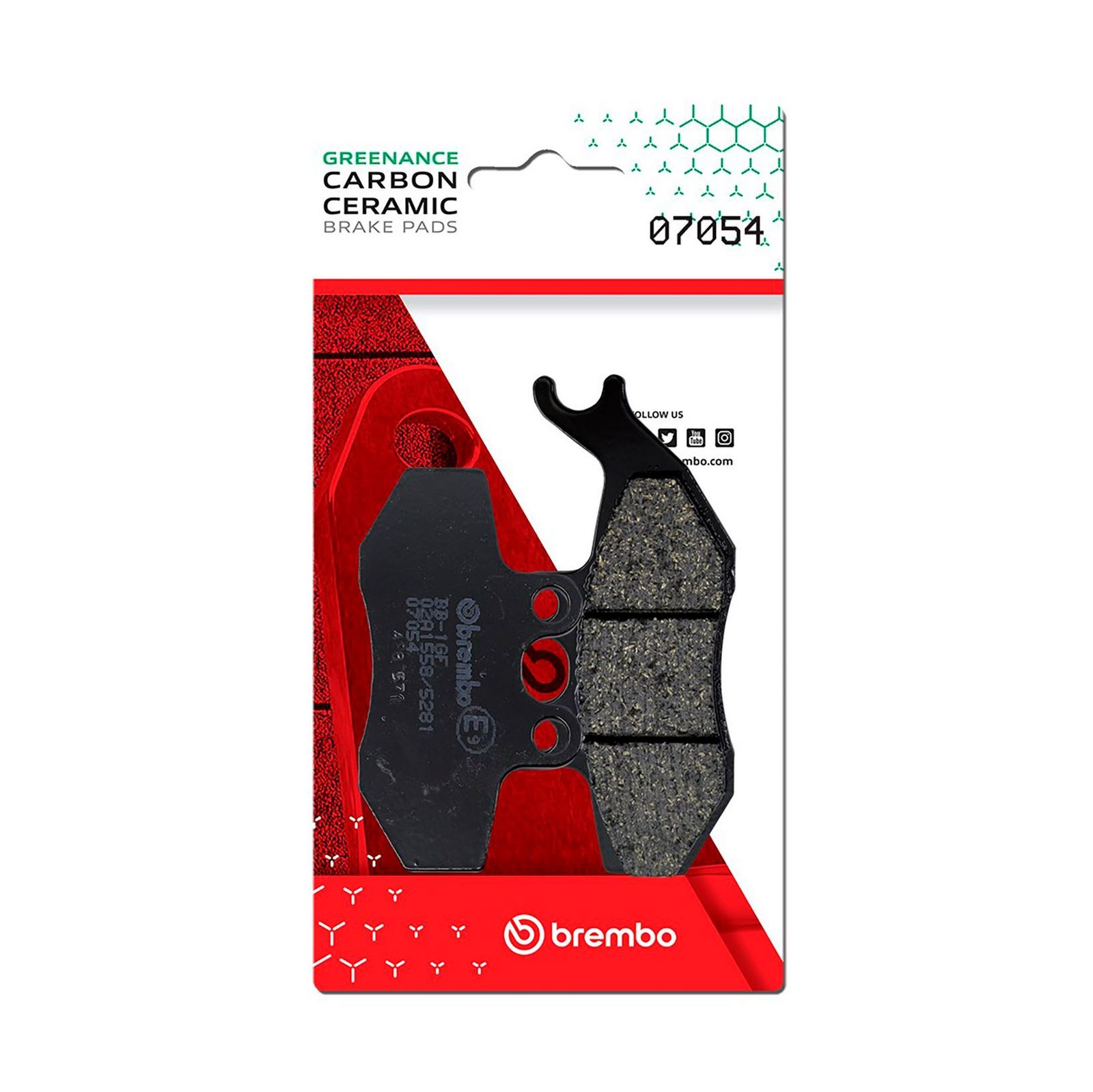 BREMBO 07054 - Bremsbelagsatz, Scheibenbremse