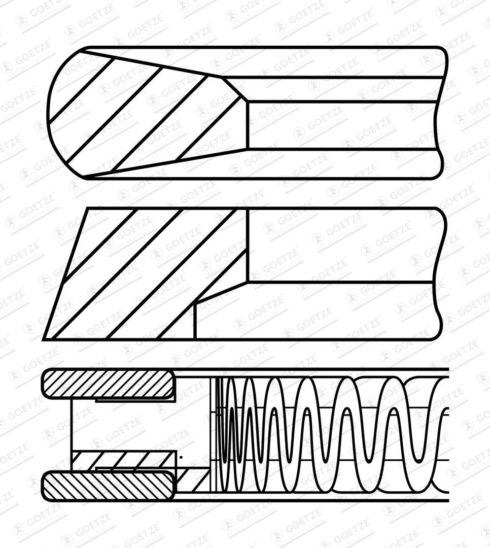GOETZE ENGINE 08-451200-00 - Kolbenringsatz