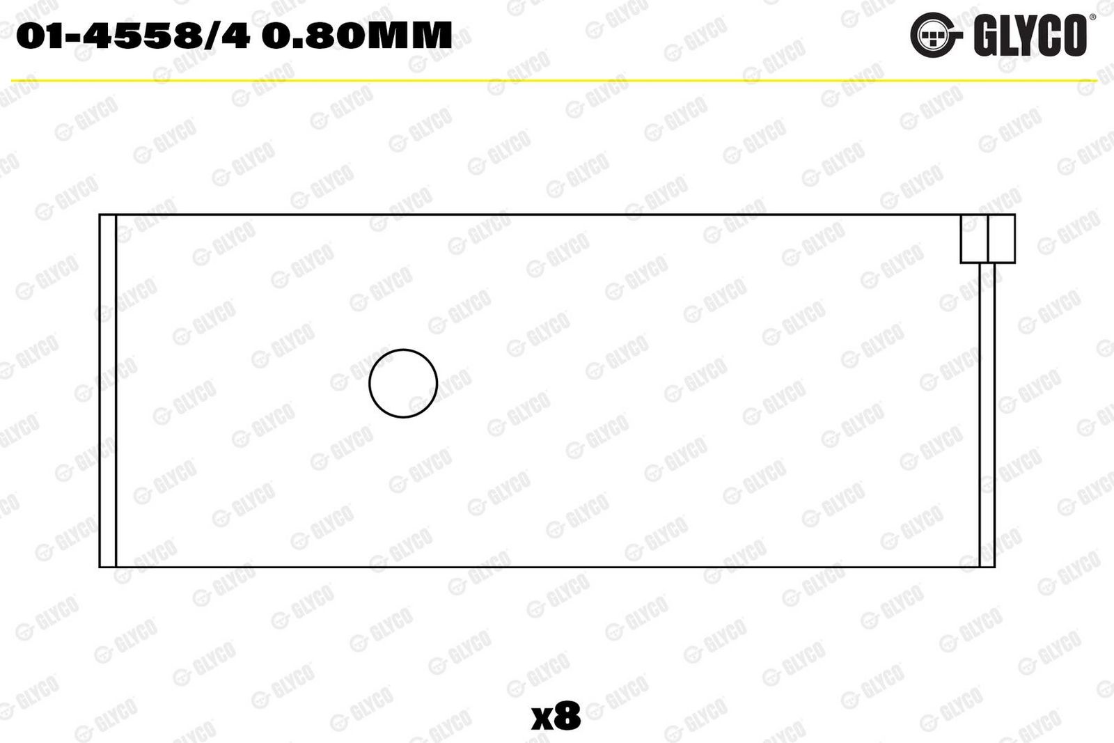 GLYCO 01-4558/4 0.80mm - Pleuellagerschale