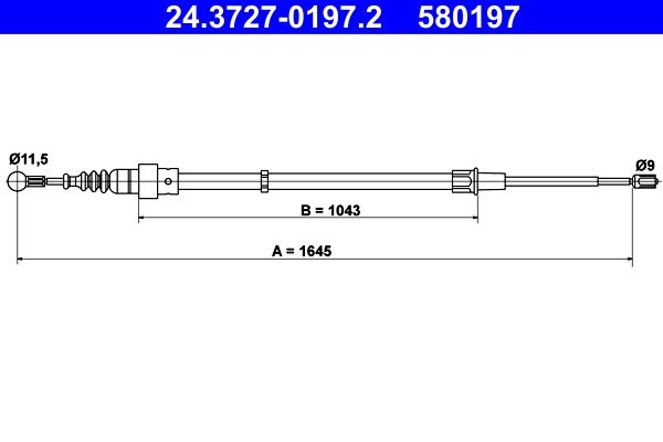 ATE 24.3727-0197.2 - Seilzug, Feststellbremse