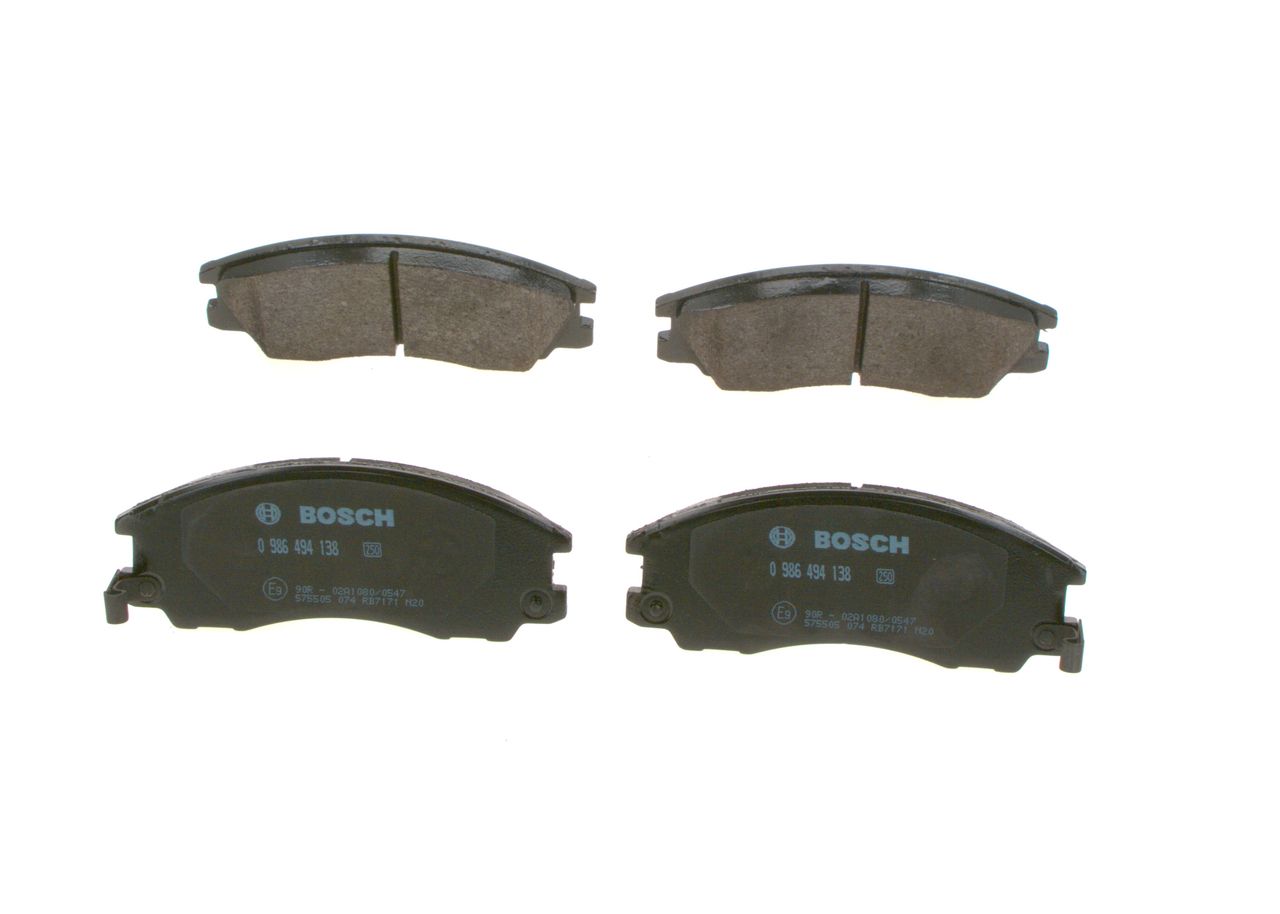 BOSCH 0 986 494 138 - Bremsbelagsatz, Scheibenbremse