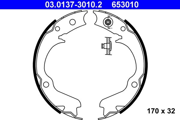 ATE 03.0137-3010.2 - Bremsbackensatz, Feststellbremse